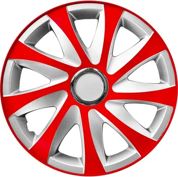 Poklice na kolo Poklice na kola 16" NRM Drift Extra - červená / stříbrná, 4 ks