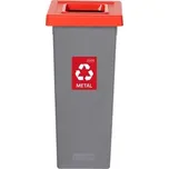 Igotrend, 723004 Koš na tříděný odpad 75 l, FIT BIN šedá/červená