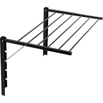 Sušák na prádlo Nástěnný koupelnový sušák na prádlo ABJ Majka (70 cm, černý)