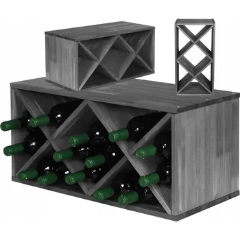 Stojan na víno Stojan na víno, skříňka na láhve, regál na víno MODULÁRNÍ pro 14 lahví, ODOLNÝ