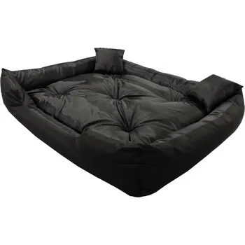 Pelíšek pro psa Ecco Pelíšek pro psy a kočky s polštářem Voděodolný nylonový polštář pro psy Pelíšek pro domácí mazlíčky Omyvatelný voděodolný materiál Vnitřní rozměr: 60x50 / Vnější rozměr: 75x65cm, černý