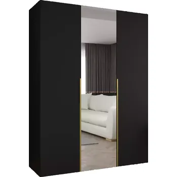 Předsíňová stěna Skříň Alicante II 150 černá/zlatá