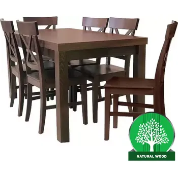 Jídelní set Jídelní set Oliwia 2 1+6 Kaštan 140x80+40