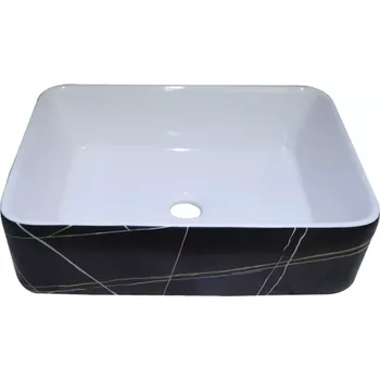 Umyvadlo Elicia black mramor