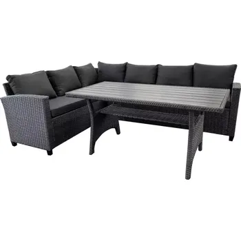 Zahradní sestava Zahradní rohová souprava Stanso černá