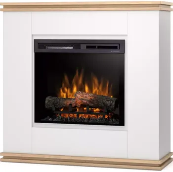 Elektrický krb Vena 23 bílá/dub světlý