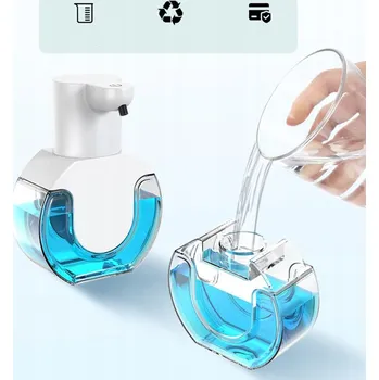 Dávkovač mýdla BEZDOTYKOVÝ DÁVKOVAČ MÝDLA 430 ML AUTOMATICKÝ USB NABÍJECÍ MONTÁŽ NA STĚNU