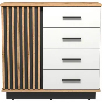 Komoda Komoda 1d4s Santi 2 Dub Wotan/Černá+Bílá