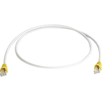 Datový kabel Telegärtner RJ45 (křížený) síťový kabel CAT 6A S/FTP 2.00 m šedá samozhášecí, s ochranou