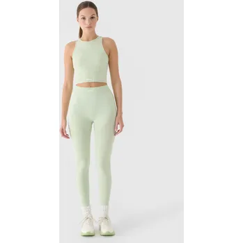 Dámské legíny 4F Dámské tréninkové legíny na jógu 4F s vysokým pasem MODRÁ