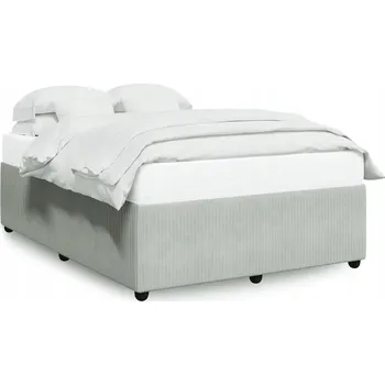 Postel Rám postele sametový světle šedý 200 x 140 x 46 cm