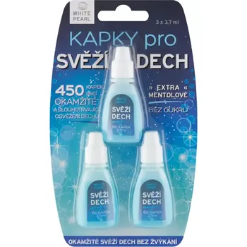 Ústní sprej VitalCare White Pearl kapky pro svěží dech 3x 3,7 ml