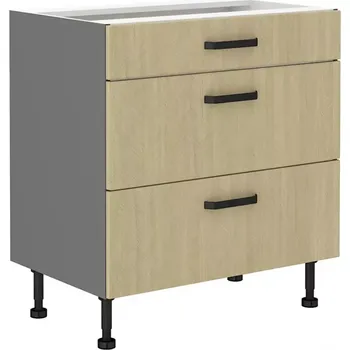 Kuchyňská skříňka Kuchyňská Skříňka SCANDI jedle/antracit 80d 3s bb