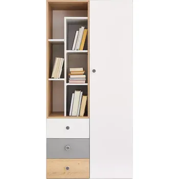 Kancelářská sestava Regal Pixel Px7 Dub Piškot/Bílý Lux/Šedá