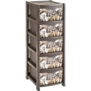 Dílenský regál Zásuvkový regál s 5 šuplíky 50x40x115