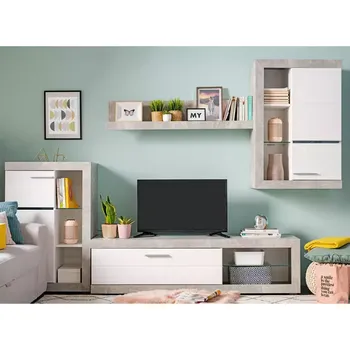 Obývací stěna Obývací Stěna Rosso Beton/Bílý 11008773