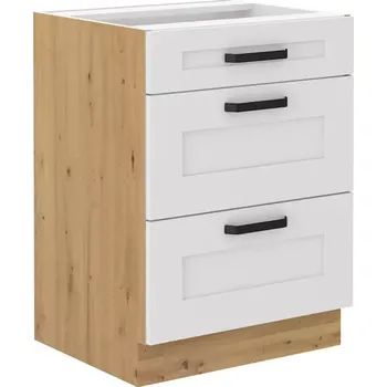 Kuchyňská skříňka Kuchyňská skříňka LUNA bílá mat/artisan 60d 3s bb