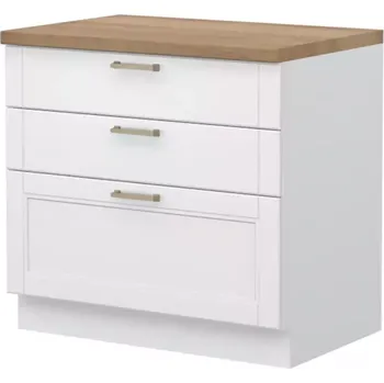 Kuchyňská Skříňka Tara R-90-3f/4 3s Standard White Mat