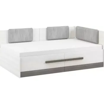 Ložnicová sestava Postel Blanco 130 cm, borovice sněžná / new grey