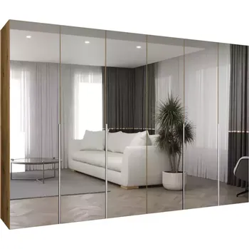 Předsíňová stěna Skříň Alicante III 300 artisan stříbrná