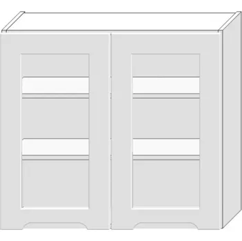 Kuchyňská skříňka Zoya Ws80 bílý puntík/bílá