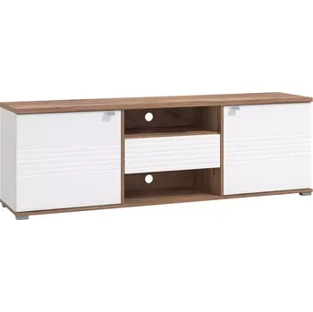 Obývací stěna Tv stolek Grenoble bílá/dub 11011977