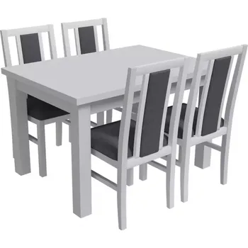 Jídelní set Jídelní set KPL 1+4 BOSS 14 bílá/šedá