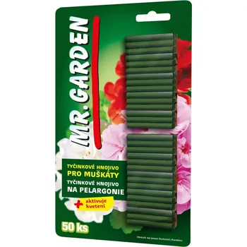 Hnojivo Mr. Garden tyčinky hnojivo pro muškáty 50 ks
