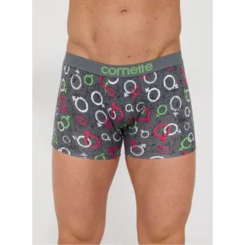 Boxerky Boxerky pánské Cornette Valentýn 165 znamení šedé Barva: šedá, Velikost: L