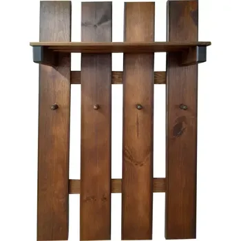 Předsíňová stěna Věšák s policí 4 kovové úchyty dub