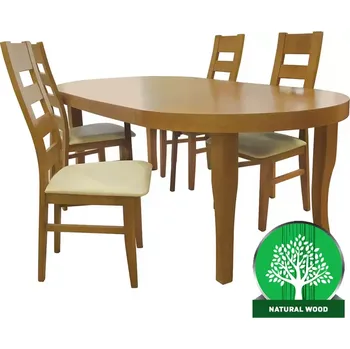 Jídelní set Jídelní set Paula 2 1+4 Olše 110x110+100