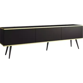 Obývací stěna Tv stolek Oro 175 černá + nohy černé