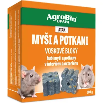 Přípravek proti hmyzu Atak myši a potkani - voskové bloky 300 g
