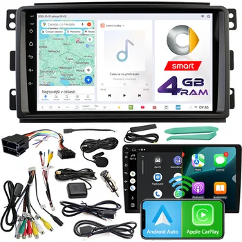 Auto Hi-Fi Autorádio NCS D9 Smart Fortwo II 2007-2014 Android Navigace 4GB LTE