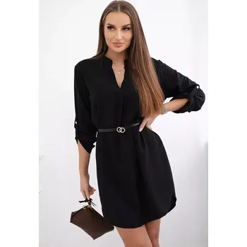 Dámské šaty Šaty s delšími zády a pásem černý UNI