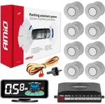 Parkovací asistent LED-GRAF 3D 8-senzorový stříbrný