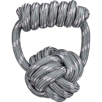 Huhubamboo přetahovadlo madlo s uzlem šedé