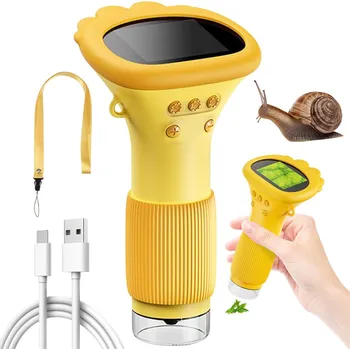 Mikroskop Digitální mikroskop bílý 1000x 2MP s LED pro děti