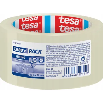 Lepicí páska Balicí páska Tesa, tichá, akrylová, 66 m x 50 mm, transparentní, silná