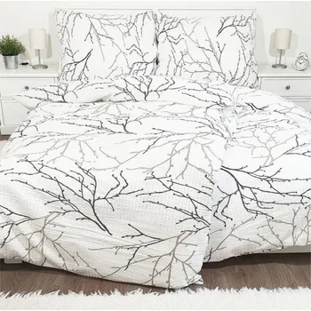 Povlečení Krepové povlečení 240x200 Větvičky bílé II.jakost Velikost polštáře: 70x90