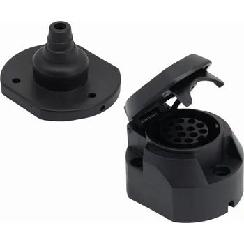 Elektrická zásuvka Zásuvka 12V 13-pinová plastová s gumovou ochranou