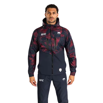Pánská mikina Men's UFC Zenith by Venum Burgundy Authentic Fight Week Zip Hoodie Velikost: M