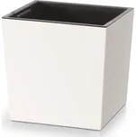 Prosperplast 2v1 Květináč s vnitřním květináčem květináč na bylinky plastový čtvercový 29,5 cm x 29,5 cm x 29 cm (bílý)