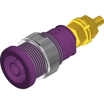 Krokosvorka Hirschmann Test a Measurement SEB 2600 G M4 bezpečnostní laboratorní zásuvka zásuvka, vestavná vertikální Ø pin: 4 mm fialová 1 ks