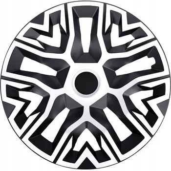 Poklice na kolo Univerzální kryty nábojů 14'' NRM The Best Bicolor bílá a černá 4 kusy