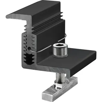 Nábytkové kování Koncový úchyt pro systém PB-096 nastavitelný 32-42 mm, 4set černý