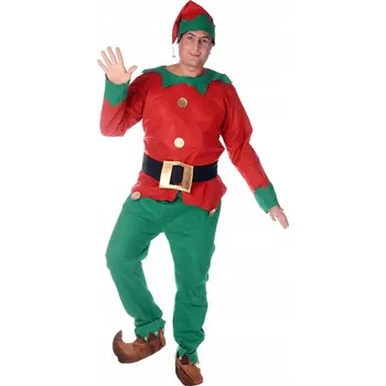 Karnevalový kostým Pánský kostým Danhoss skřítek červený M/L