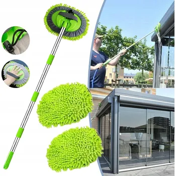 Mycí kartáč na vozidlo TELESKOPICKÝ KARTÁČ NA MYTÍ AUT, OKEN S DRŽÁKEM NA RUKU