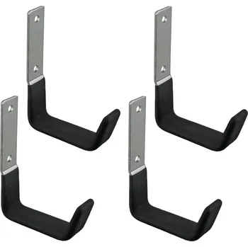 držák na kolo Nástěnný držák Maclean, na pneumatiky, kola, žebřík, jízdní kolo, ocel, max. zatížení 15 kg, MC-435 4 kusy