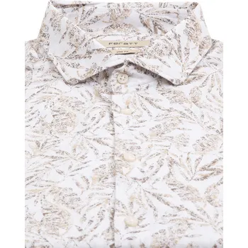 FERATT Pánská košile JUNGLE SLIM bílá (hnědá) Velikost: XL
